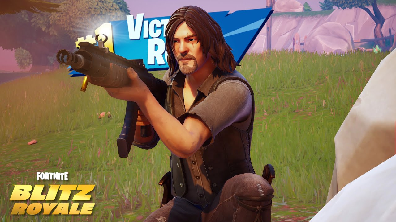 Fortnite Blitz Royale: Daryl Dixon Skin Solo Victory Royale! | Chapter 6 Season 3
