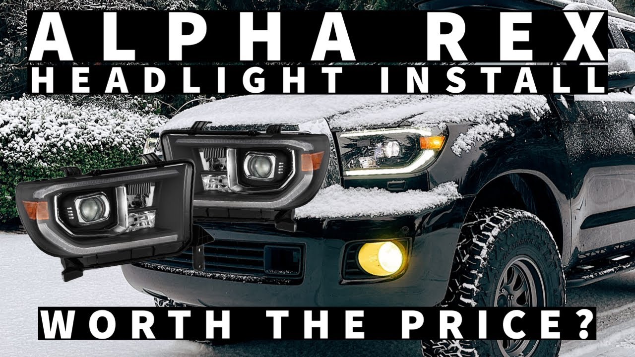 2012 Sequoia Alpha Rex LED projector headlight install. Are they worth the price?