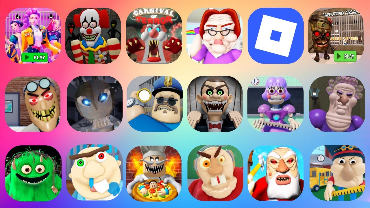 ROBLOX,GRANDMA'S HOUSE! ,Escape Bob the Dentist!,ESCAPE EVIL STEPDAD!, Hello Kitty‘s House! (NEW!),