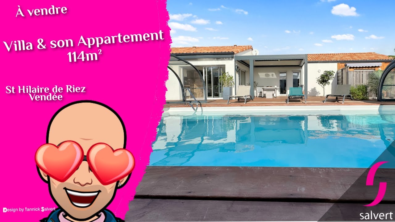 Villa & son Appartement privatif - 114m² - 4 Chambres - ST HILAIRE DE RIEZ