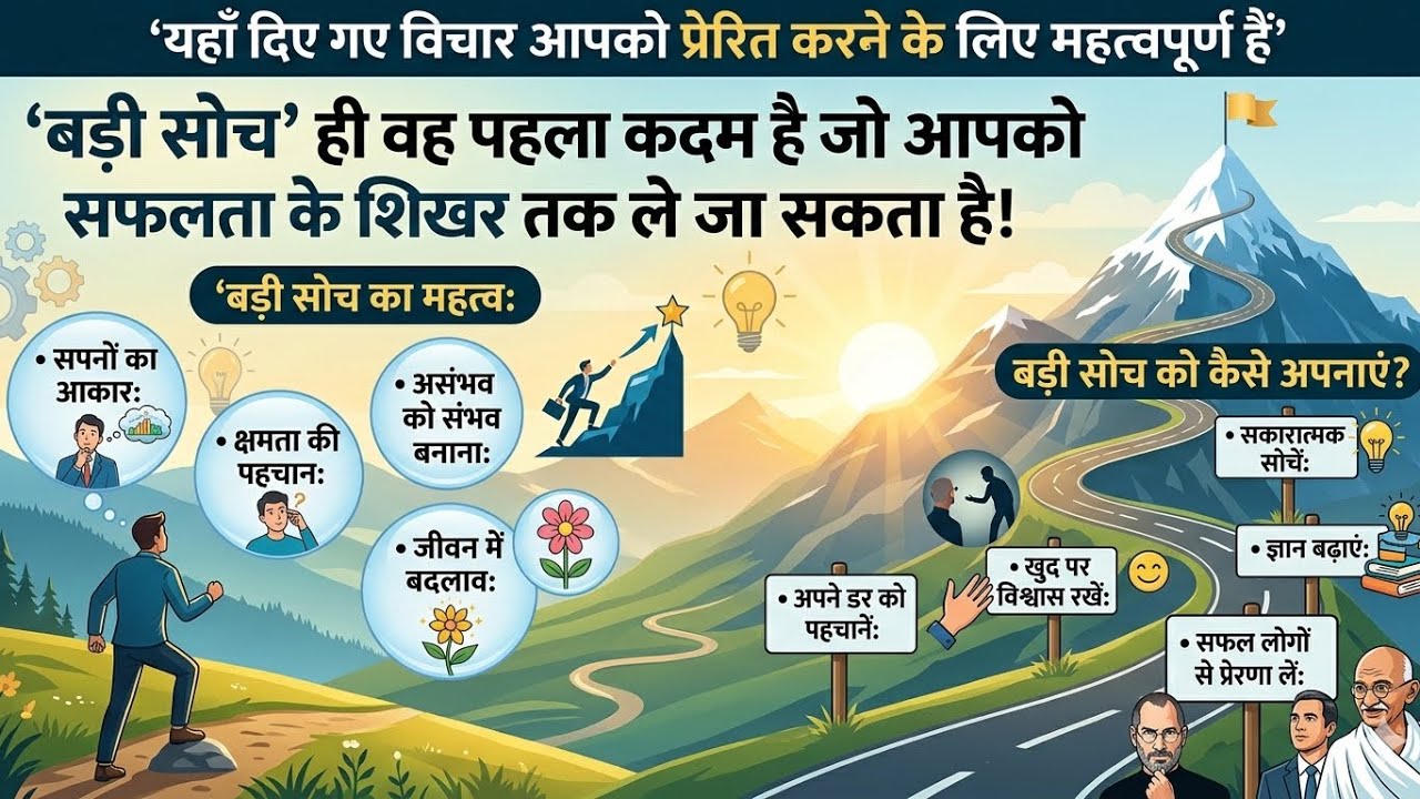 बड़ी सोच का जादू 🪄 बड़ी सोच सफलता की कुंजी 