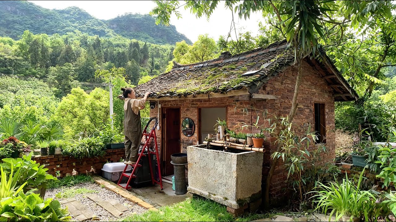 Leaving the city~ A single woman renovates a dilapidated wooden house in the forest