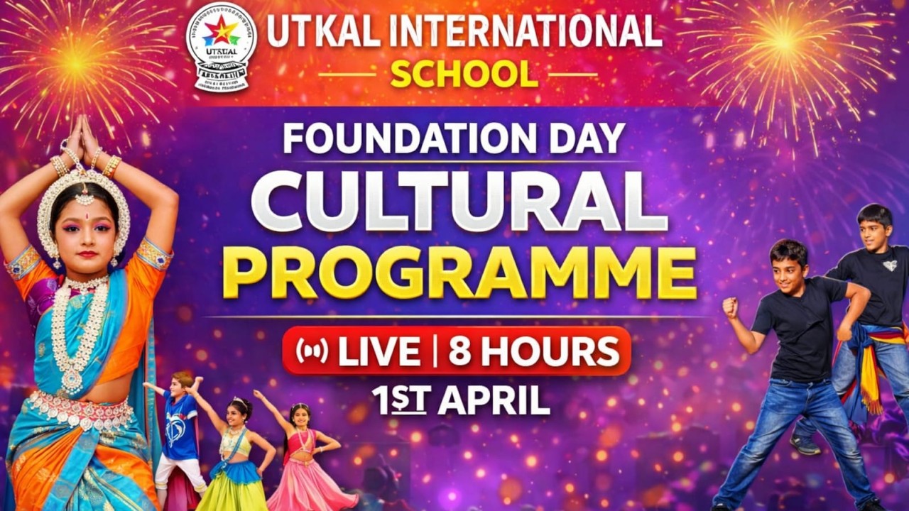 Utkal International School Foundation Day 2026 Live | Cultural Programme | 1 April 2026