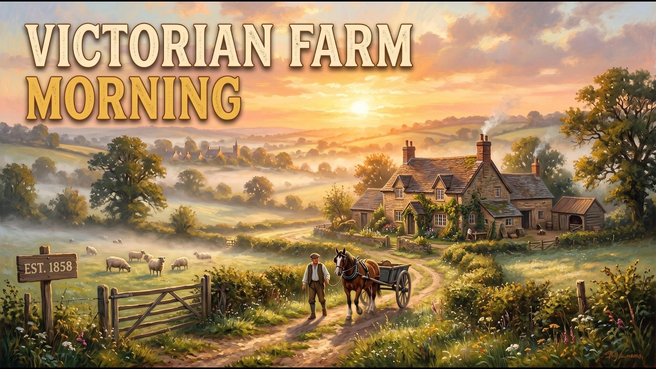 Victorian Farm Morning | Peaceful England Countryside | Visual Poem