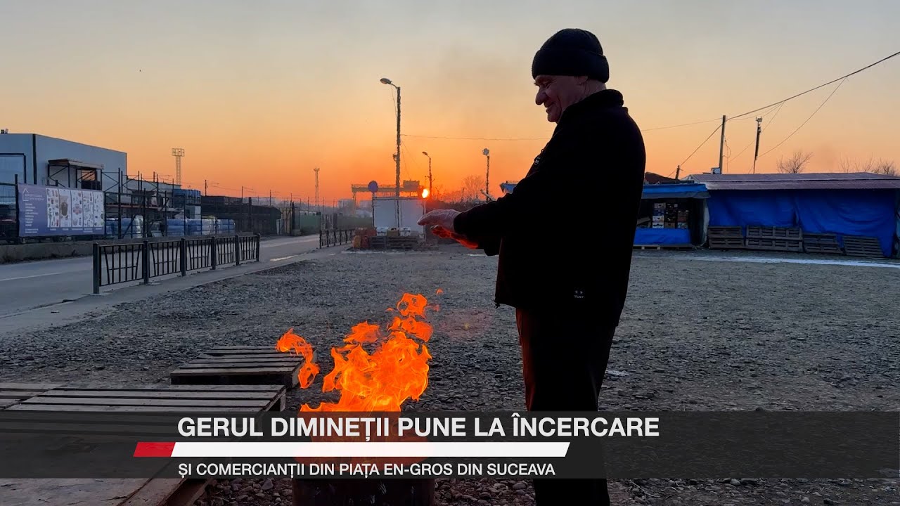 Gerul dimineții pune la încercare și comercianții din piața en-gros din Suceava