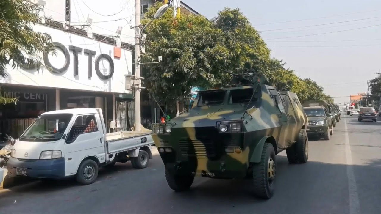 Myanmar coup: Armoured vehicles drive through Mandalay | AFP