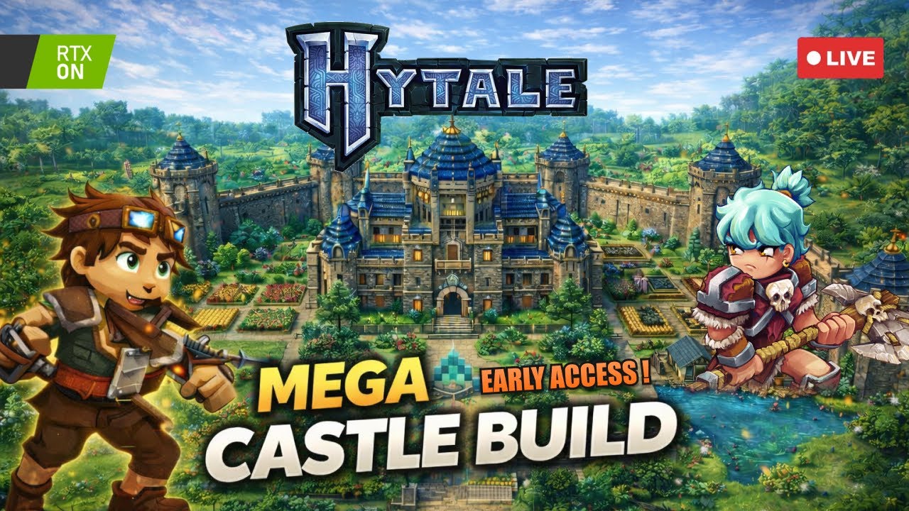 Hytale Early Access 🔴 LIVE : We are Building a Massive Castle | Day 09