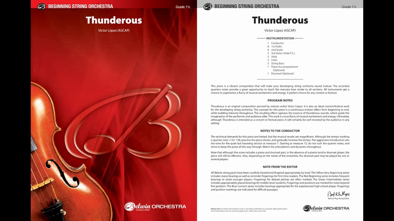 Thunderous, by Victor López – Score & Sound