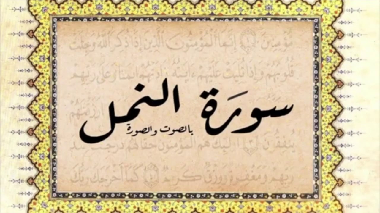 سُورَةُ النَّمْلِ - إِسْلَامُ صُبْحِي - تَطْبِيقُ آيَةٍ