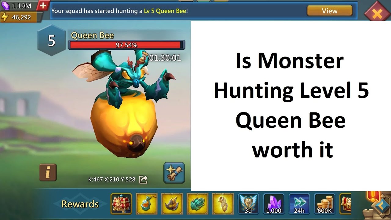 Lords Mobile: Monster Hunting Queen Bee Level 5  - Is it worth it ?