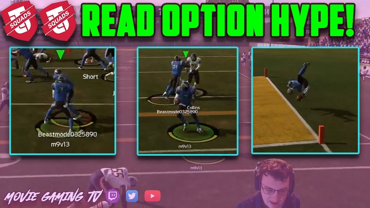 THIS READ OPTION WAS NASTY!!! MUT SQUADS GAMEPLAY MADDEN 19