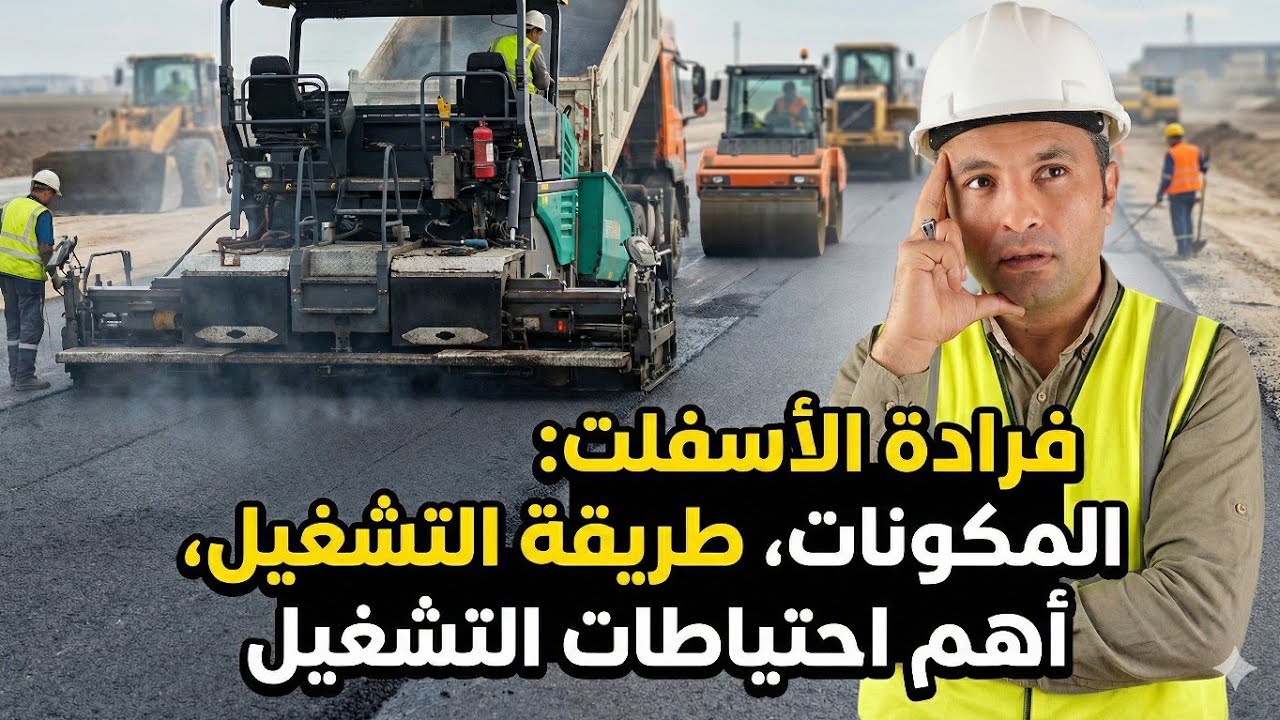 فنشر/ فرادة الاسفلت وأهم الاحتياطات أثناء التشغيل | من الموقع