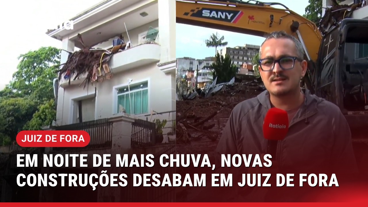 CHUVAS EM JUIZ DE FORA: NOVAS CONSTRUÇÕES DESABAM EM NOITE DE MUITA ÁGUA NA ZONA DA MATA