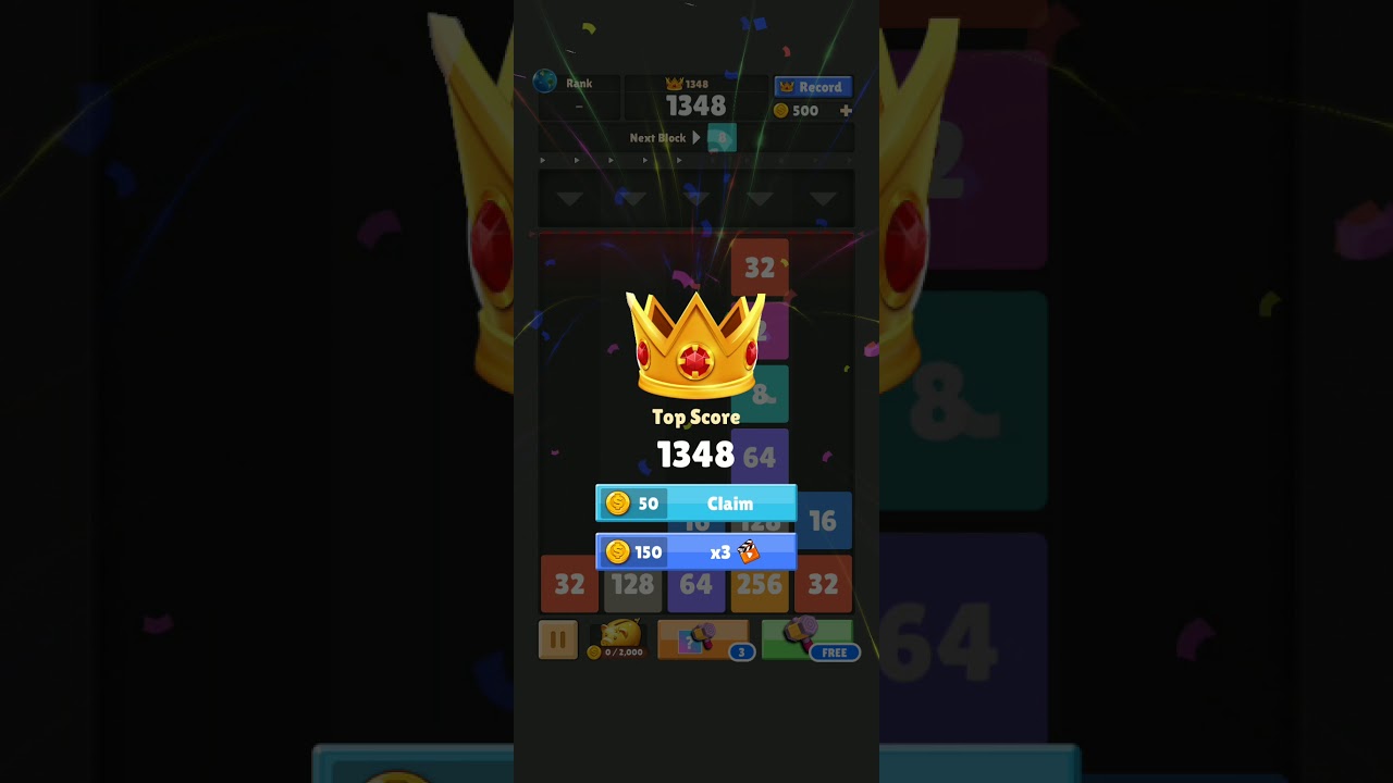 DROP THE NUMBER ( MERGE GAME)