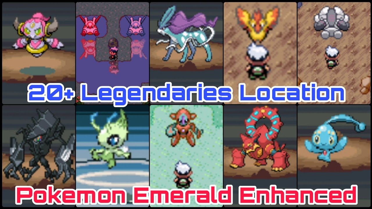 Pokemon Emerald Enhanced Legendaries Location | Legendary Birds, Beasts, Titans, Necrozma And More