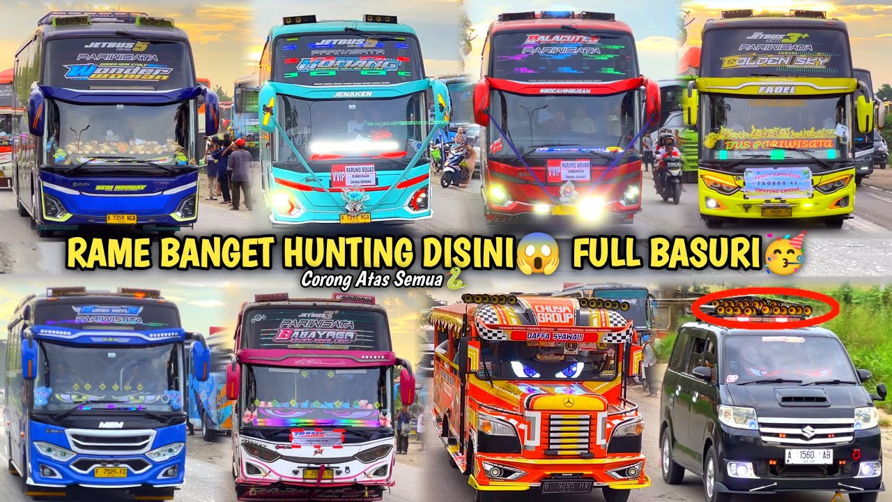 RAME FULL BUS TELOLET BASURI🥳 Hunting Bus Di Pusat Oleh Oleh CM7 Banten👏