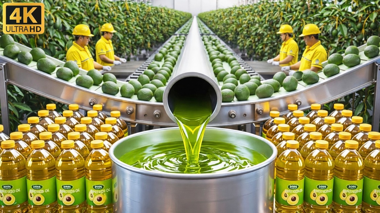 How Avocado Oil Is Made in Factory 🥑 | 15 Pounds Avocado for 1 Bottle! Full Process