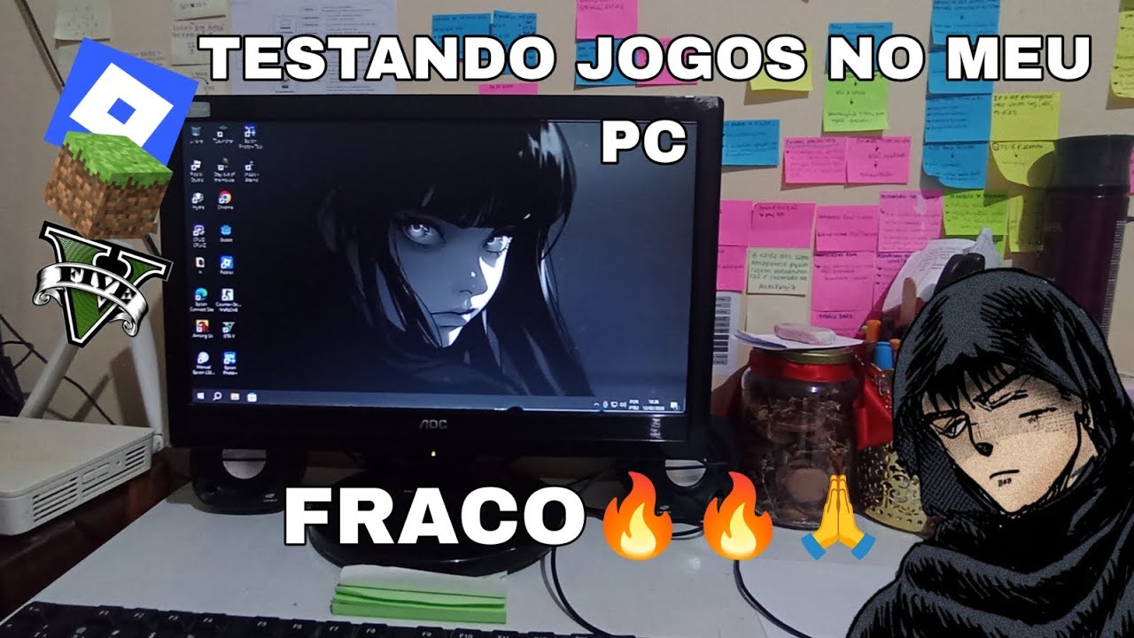 Testando JOGOS no meu PC FRACO 💻🔥 (saiu fumaça)