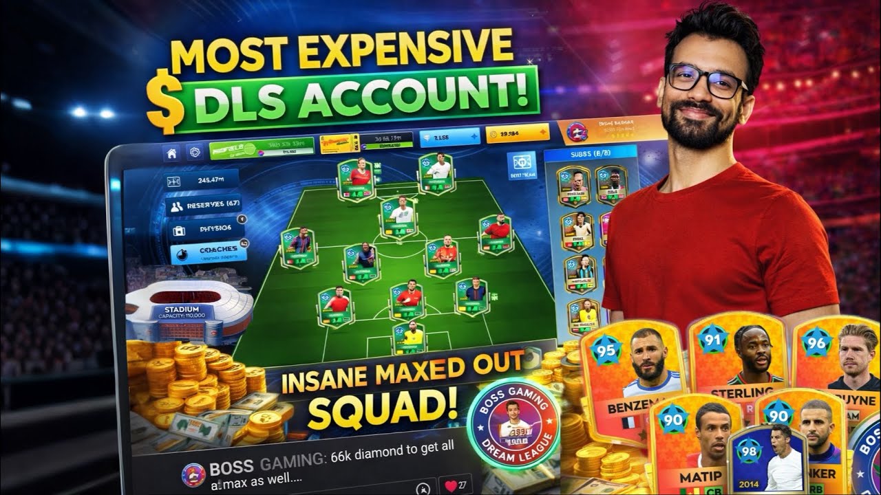 MOST EXPENSIVE & RARE DLS ACCOUNT 😱 | Boss Gaming | $10,000+ Dream League Soccer