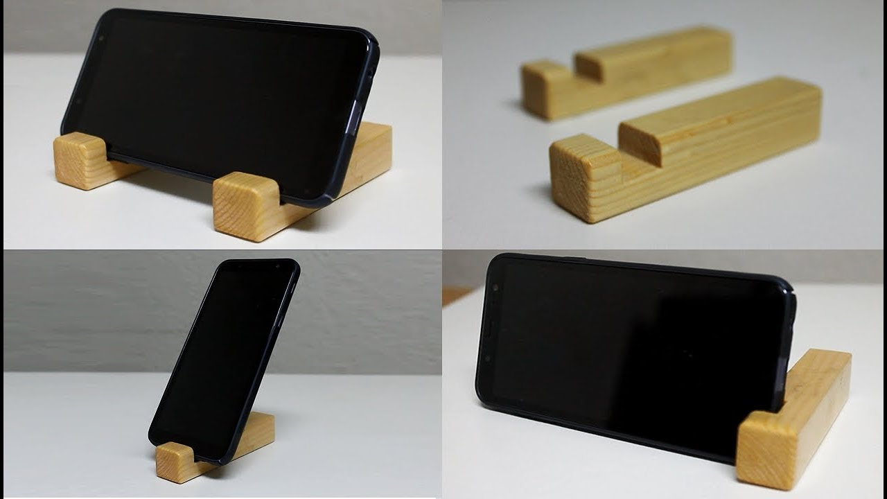 DIY Phone Holder for watching movies - Wooden Tablet Holder