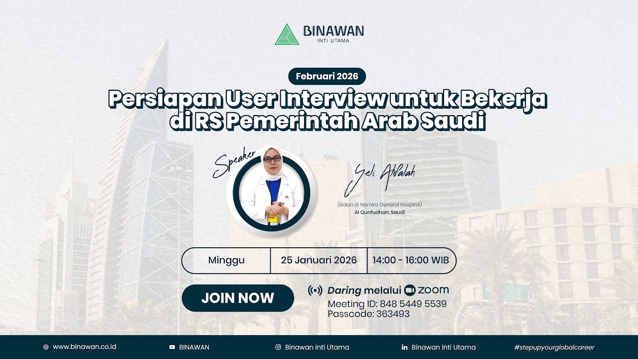 Sharing Session: Persiapan User Interview Untuk Bekerja di RS Pemerintah Arab Saudi