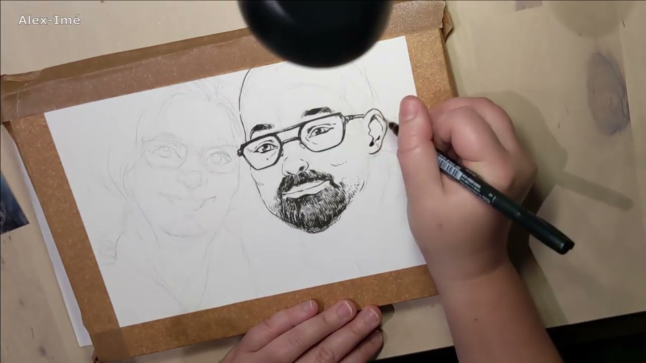 Dessin de Commande, portrait cartoonisé, temps réel