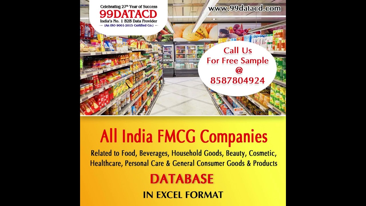 FMCG Food, Beverages, Household Goods, Beauty, Cosmetic, Healthcare, Personal Care & General Consume