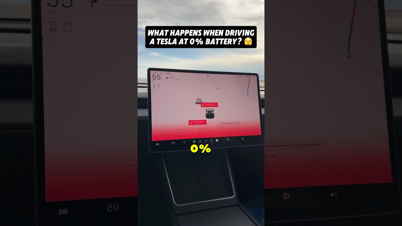 What Happens When You Drive a Tesla Past 0% Battery? 😳🫣