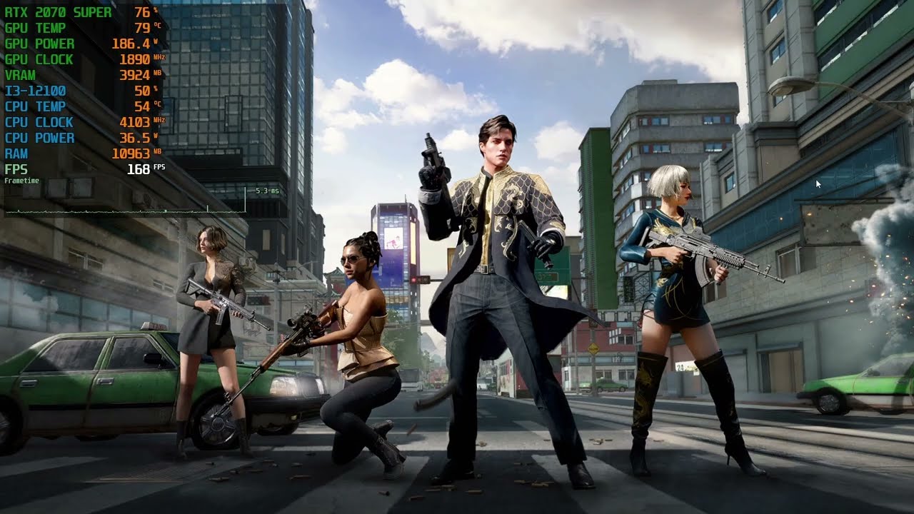 Pubg - RTX 2070 Super & Intel i3 12100 - 1080P