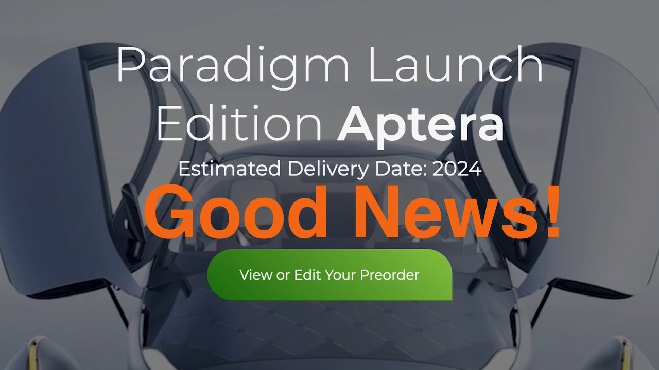 Delivery date pushed back...that's a good thing! #aptera #solar #ev