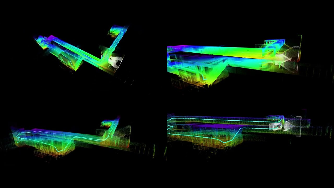 [SLAM, Ouster OS0-128 LiDAR] Ada-LIO vs Point-LIO vs KISS-ICP vs FAST-LIO2 in real-world (test#10)