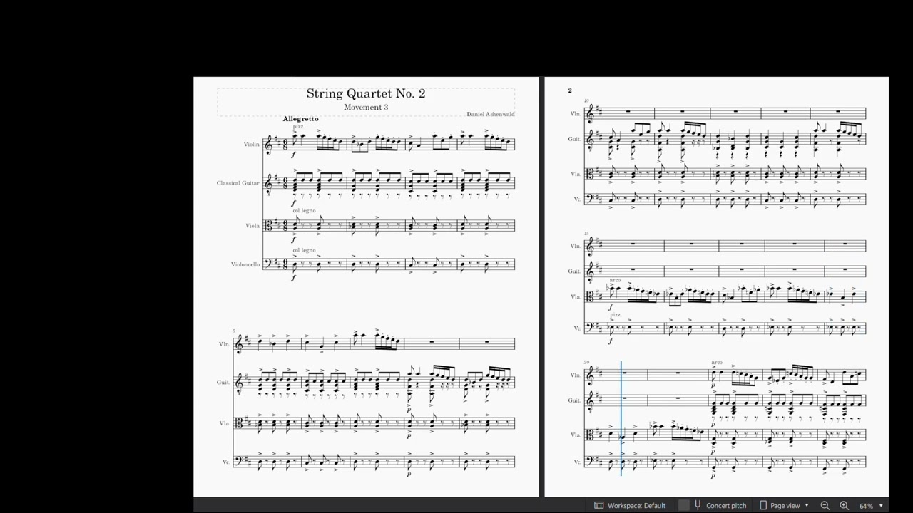 String Quartet No  2 Movement 3