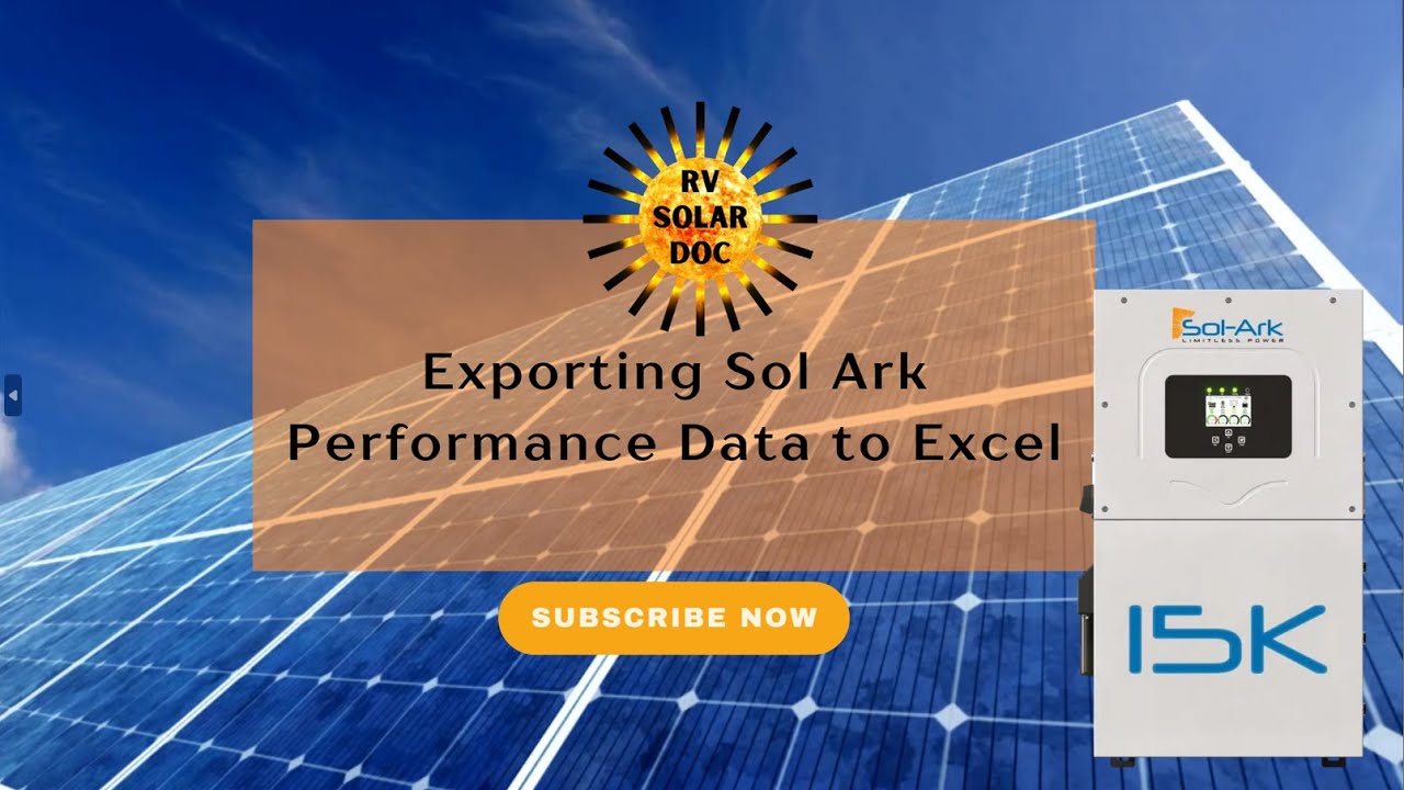 Exporting Sol Ark Data for analysis