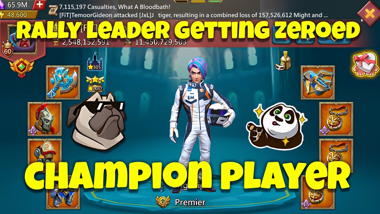 Lords Mobile - Rip champion rally leader player. Can we zero it before he wakes up?