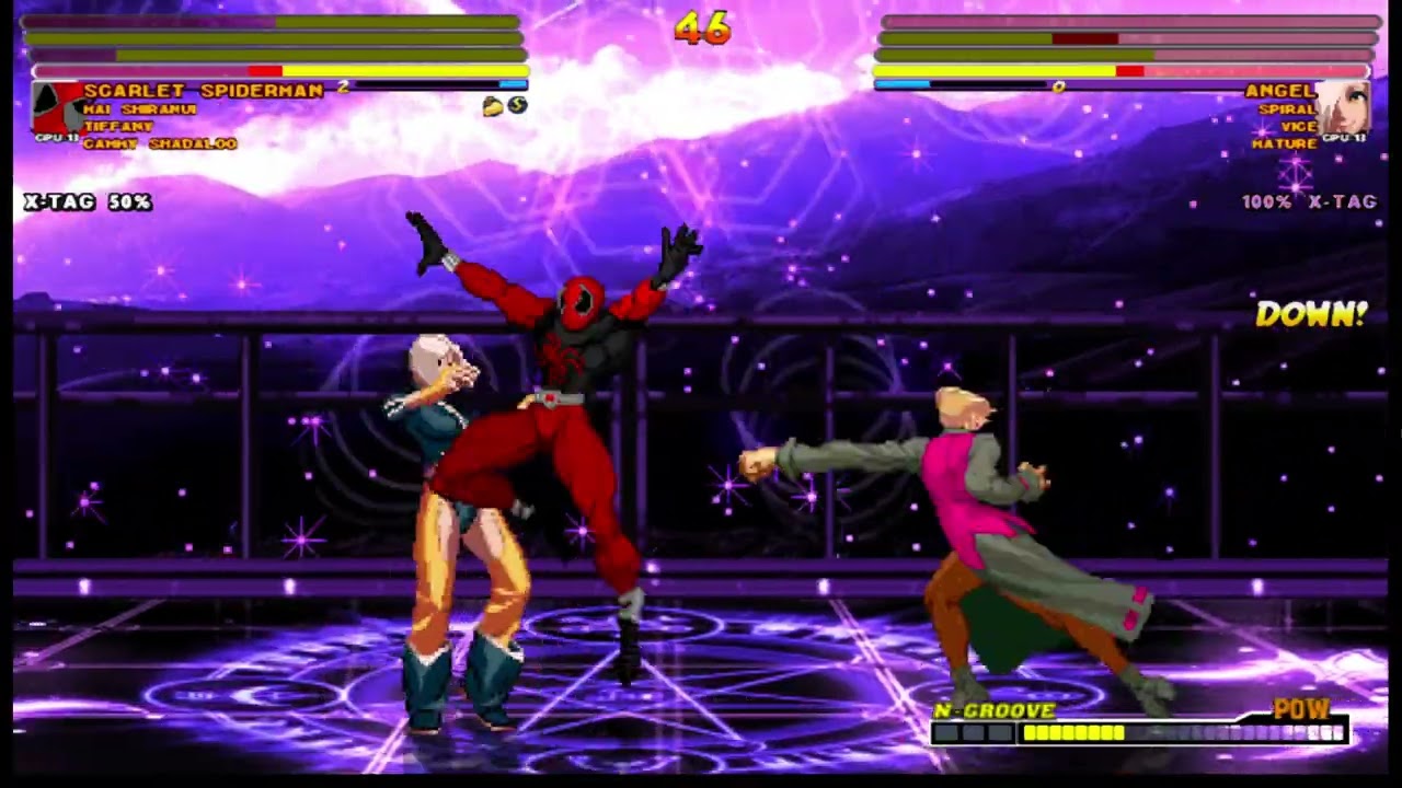 [4K] MUGEN: R, ETB – Cammy Shadaloo, Scarlet Spiderman, Mai, Tiffany vs Vice, Mature, Angel, Spiral