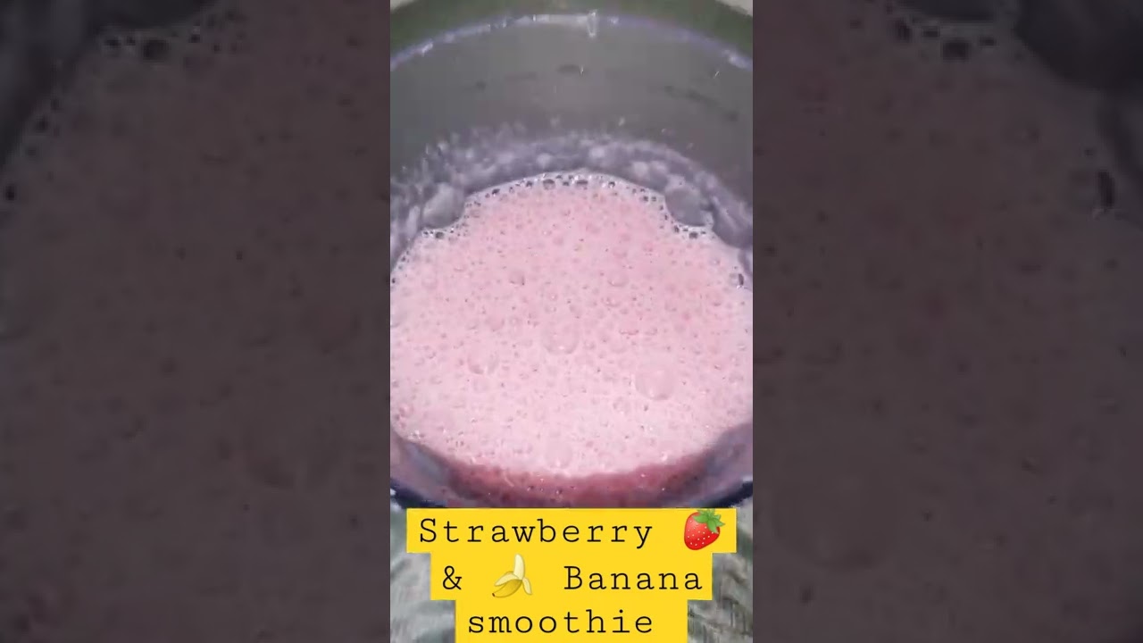 strawberry & banana smoothie #superkitchenfood #shorts #viralvideo#trending #yummy