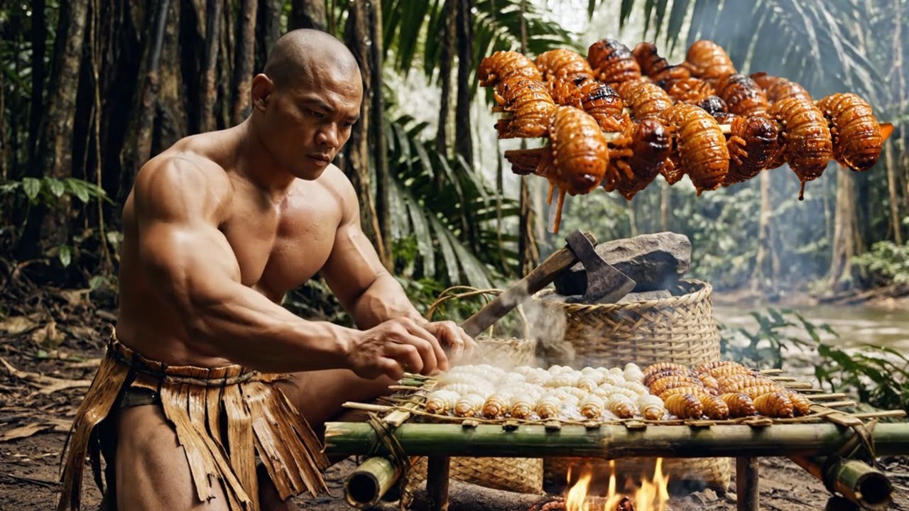 Surviving in the Jungle A Delicious Surprise Hidden Inside a Tree Trunk