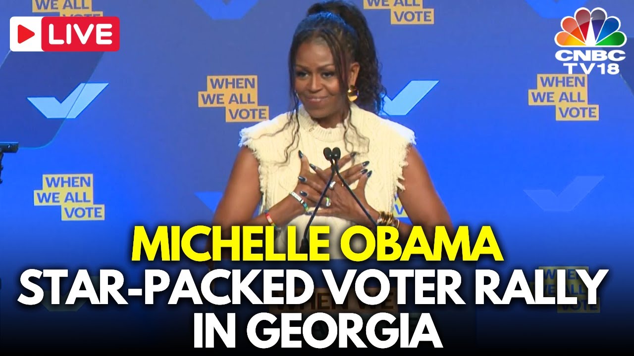 Michelle Obama LIVE: Former First Lady Headlines Star-Packed Voter Rally in Georgia | Kamala | N18G