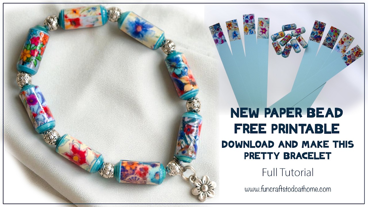 Floral Paper Beads Free Design PLUS How To Seal Paper Beads To a Shine Without Wet Sealer!