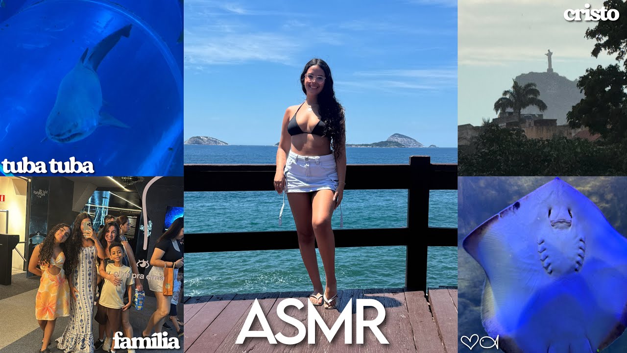 ASMR VLOG - TURISTANDO PELO RJ 🌞 indo no aquário! 🐬