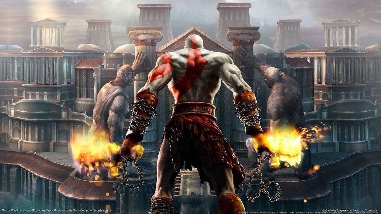 God of war 2 PS2 gameplay jogando no hard