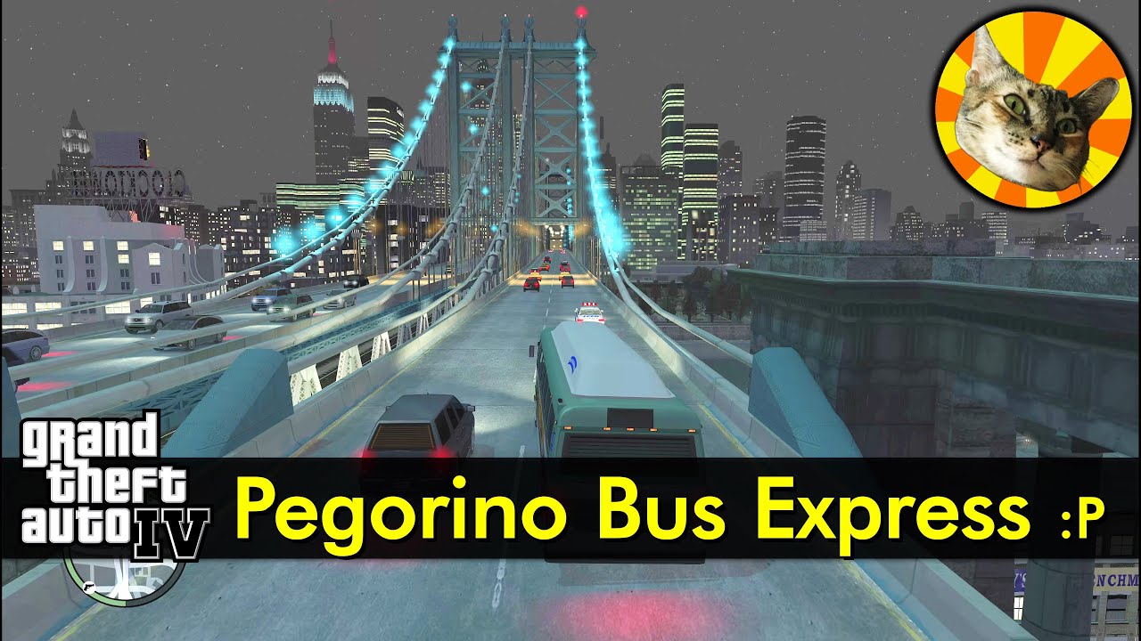 Pegorino Bus Express: Airport to Westdyke (night) | GTA IV - Just Driving #152