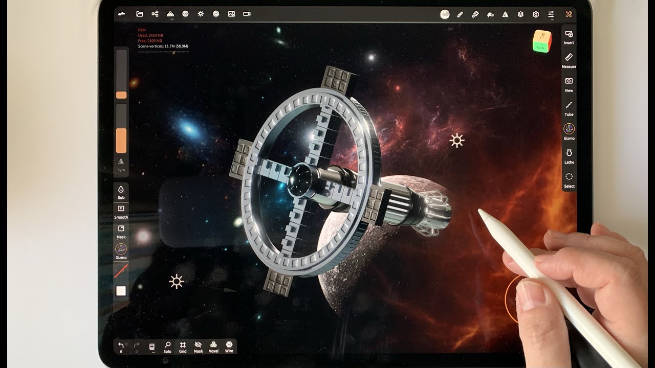 Space Station in Nomad Sculpt