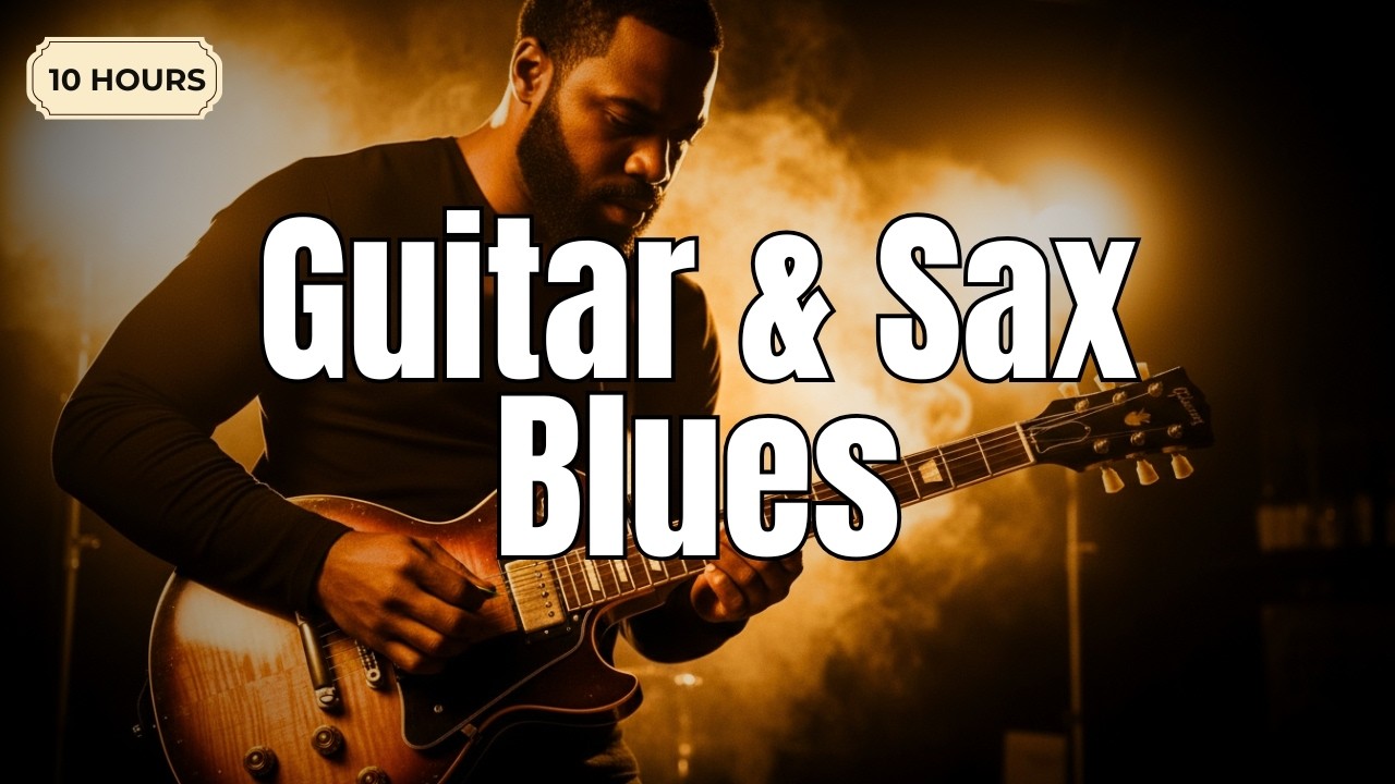 SLOW BLUES – Guitar & Sax Instrumental (Deep, Late Vibes) 10 Hours of Blues