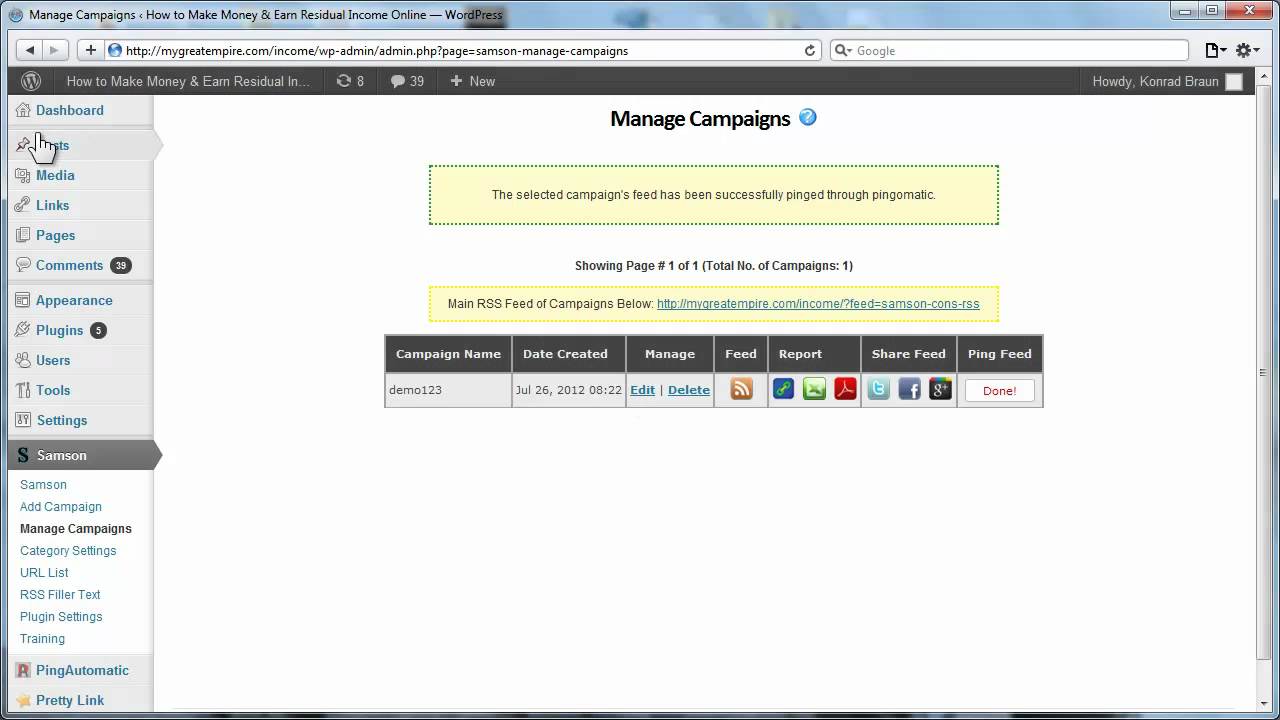 Samson Elite WordPress Plugin Walkthrough
