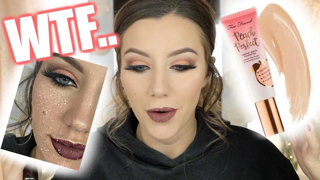 NEW TOO FACED PEACH PERFECT MATTE FOUNDATION + 10 HOUR WEAR TEST (Oily Skin) | Jazzi Filipek