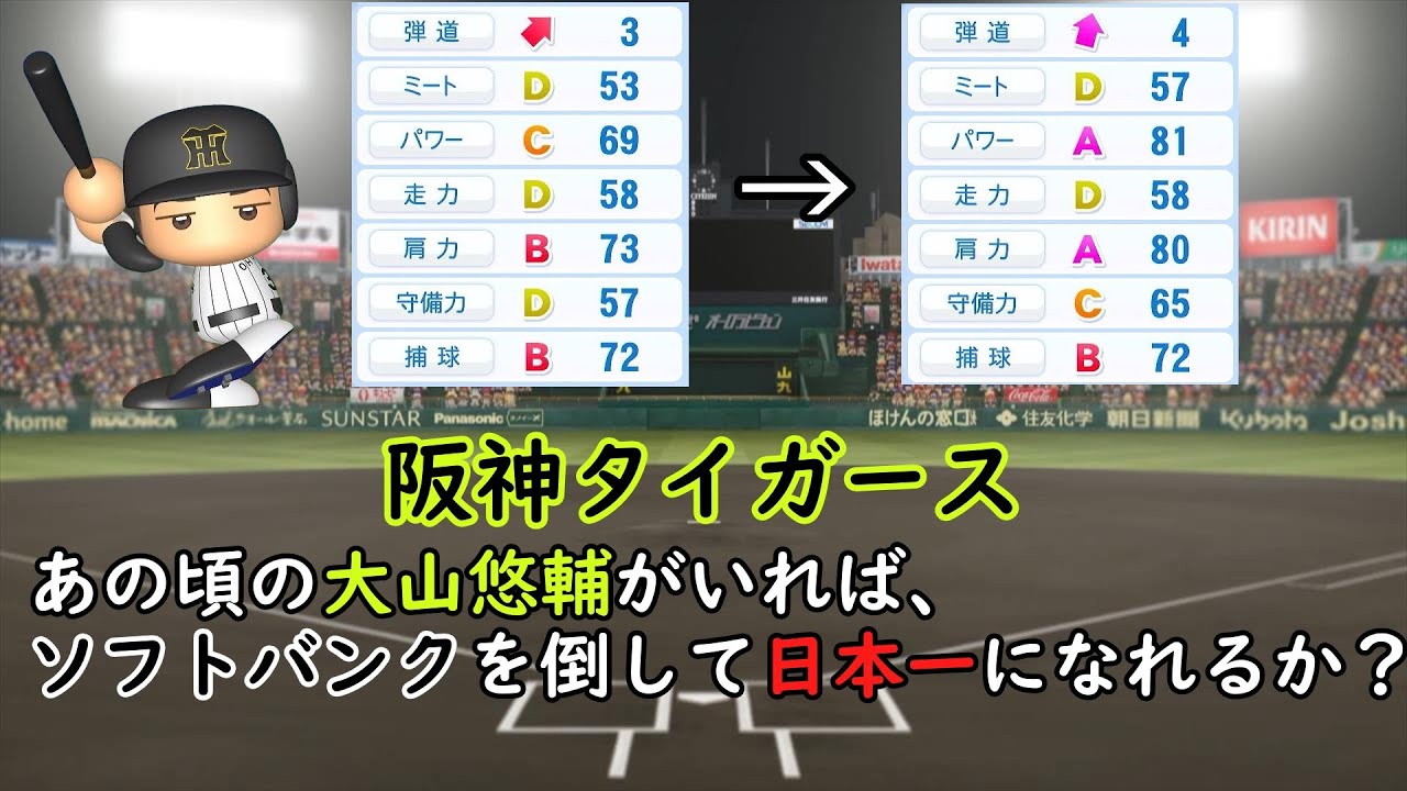 【実験】【ゆっくり】阪神タイガース、あの頃の大山悠輔がいれば、ソフトバンクを倒して日本一になれるか？【パワプロ2025】