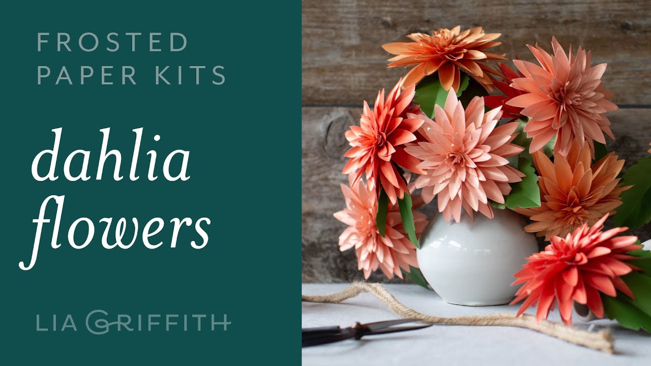 DIY Beautiful Dahlia Flower with Frosted Paper: Easy to Use -  Paper Flower Kit (full tutorial)