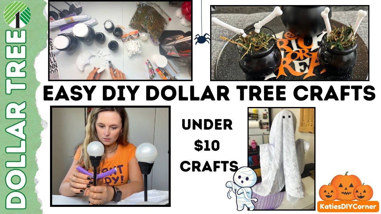 DIY DOLLAR TREE Crafts! Ghosts 👻and Halloween🎃 decor for Under $10!