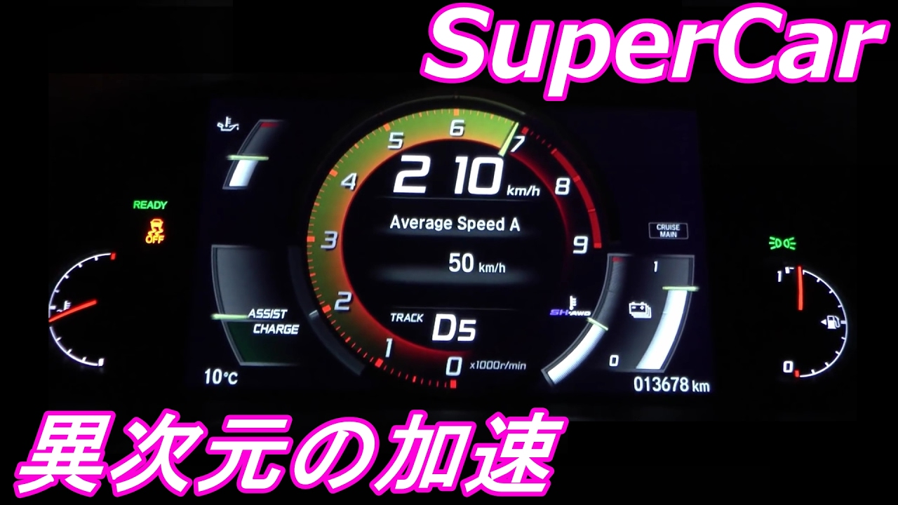 最新スーパーカー超絶全開加速をメーターで比較！ブガッティ・シロンの驚異的加速も！